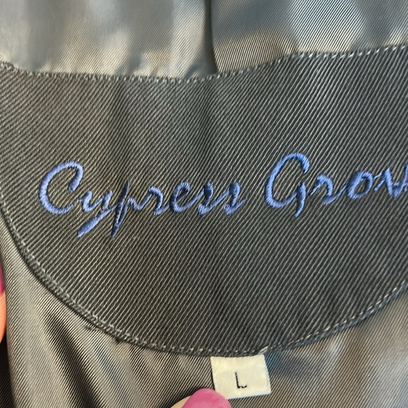 Cypress Grove Blazer Coat Mens Blue Long Sleeve Collared Jacket Size Large Vtg - Picture 7 of 8